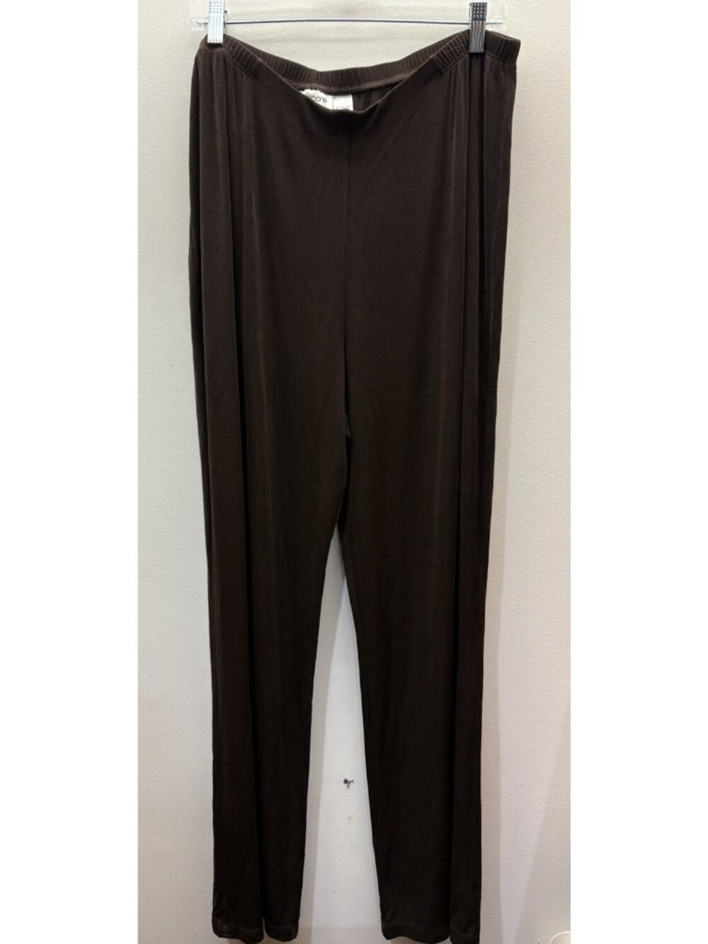 Chico's Travelers Women' Pants Chocolate Brown Elastic Waist Packable Size 4
